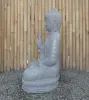  Product image 4 of the product “Seated Buddha made of Riverstone in Abhaya Position - gesture of fearlessness, H. 82cm. ”